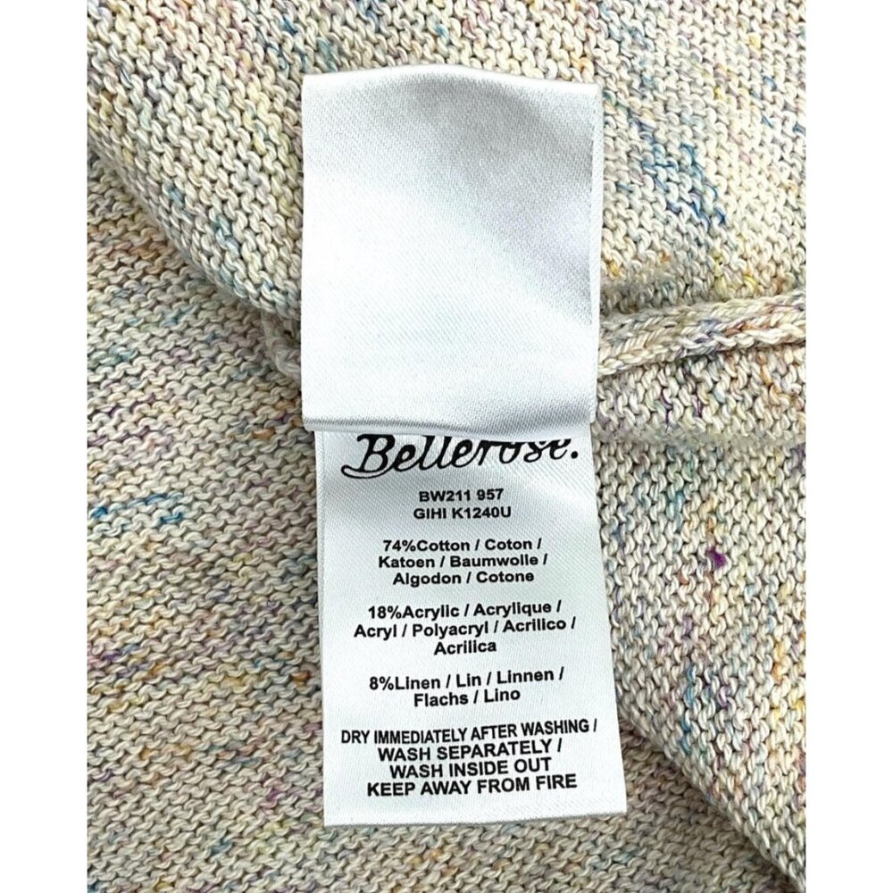 Bellerose Avogy Sweater Womens Small Beige Cotton Acrylic Linen Knit Pullover - Picture 8 of 12
